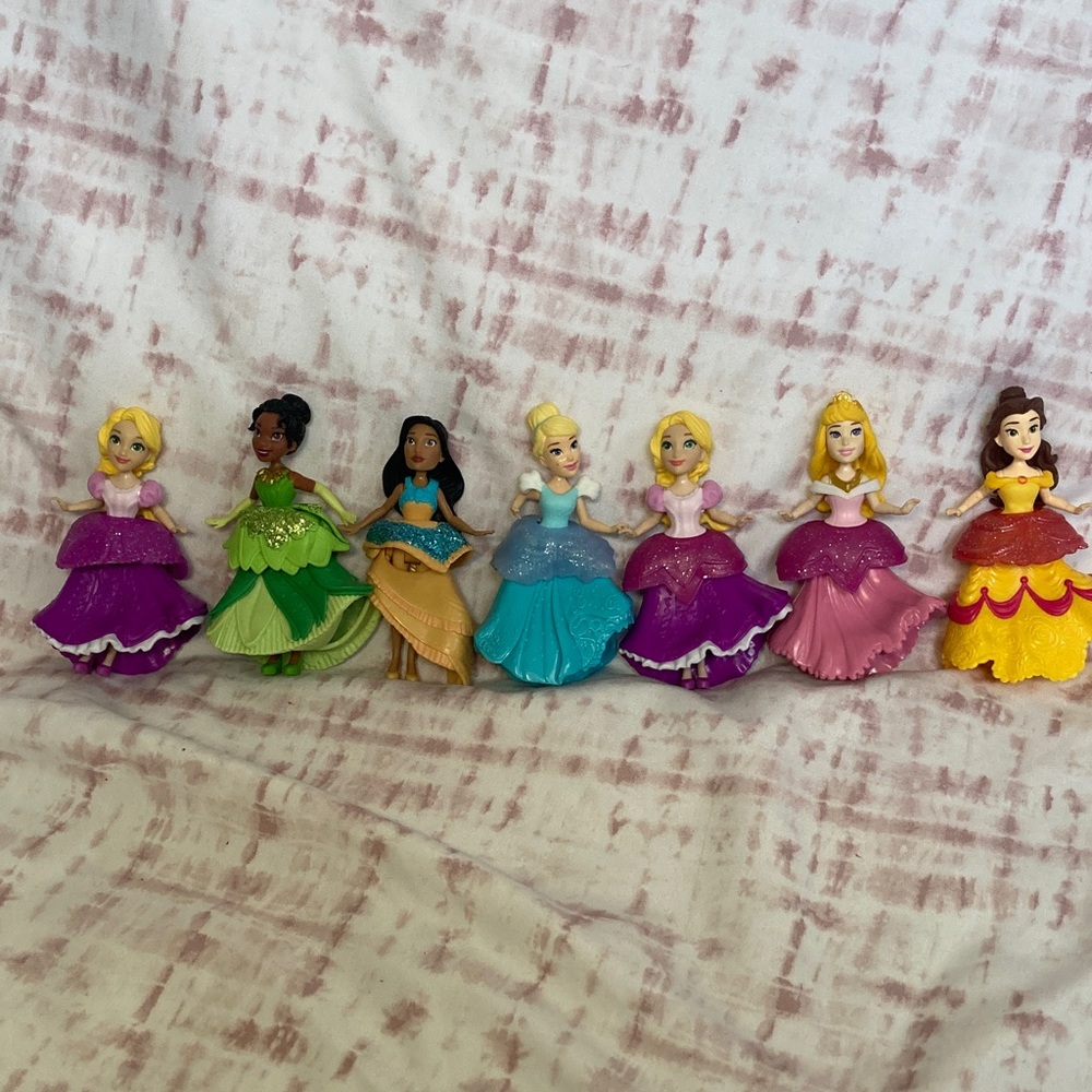 Disney Princess Hasbro Little Kingdom Figures Snap  Doll Lot 7
